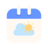 Document, bestand, gegevens, opslag, datum, cloud, weer, agenda Pictogram