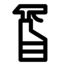Chemische, water, fles, spray Pictogram