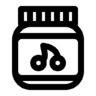 Fruit, voedsel, fles, vast Pictogram