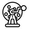游戏, 赌博, 乐透彩票, 轮, 财富 图标