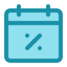 Winkel, markt, agenda, tijd, datum, korting Pictogram