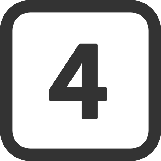 4 number, 4 Icon