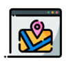 ページ, 地図, 所在地, シェア, ナビ, ブラウザ, ウェブ, webサイト, seo アイコン