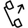 Phone, mobile, arrow, call, missed Icon