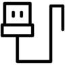 Technology, communication, network, data, internet, cable Icon