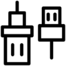 技术, 通信, 网络, 数据, 互联网, 有线 图标