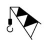 起重机, 德里克, 有线, 工程, 机, 建设, 行业 图标