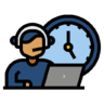 Icono Horario, eficiencia, trabajo, tiempo, trabajo