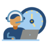 Icono Horario, eficiencia, trabajo, tiempo, trabajo