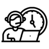 Icono Horario, eficiencia, trabajo, tiempo, trabajo