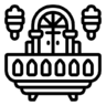 阳台, 建设, 的房子 图标