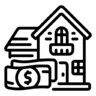 的房子, 建设, 金钱, 家 图标