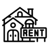 的房子, 租金, 家, 建设 图标