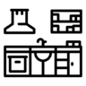 厨房, 的房子, 家 图标