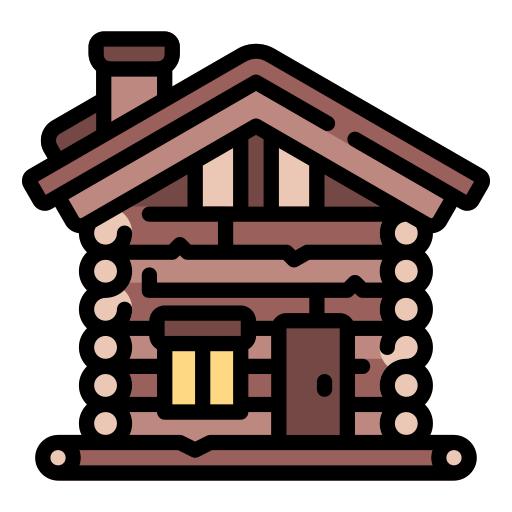 舱, 小屋, 的房子, 家, 建设 图标