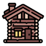 舱, 小屋, 的房子, 家, 建设 图标