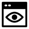 Interface, web, visualization, pictogram, eye, visual Icon