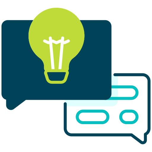 creative, lightbulb, think, innovation, solution, bulb, bubble, speech, idea Icon