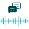 Audio, bar, transmission, equalizer, sound, waveform, chat, voice Icon