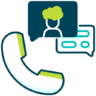Help, support, question, telephone, contact, answer, call, phone Icon