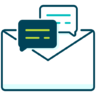 Message, send, letter, bubble, speech, envelope, email Icon