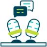 Microphone, talking, forum, conversation, speaker, conference, chat, communication, debate Icon
