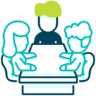 Presentation, speech, communication, conference, business, meeting Icon