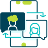 Talk, answer, call, device, interaction, smartphone, communication, phone, mobile Icon