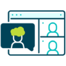 Team, conference, group, presentation, communication, meeting, online Icon