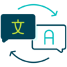 Translation, alphabet, text, language, translate Icon