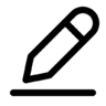 Bewerken, schrijven, gereedschap, onderwijs, pen Pictogram