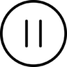Audio, stop, pauze, multimedia, controle Pictogram