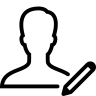 Editing user, edit user, use edit Icon
