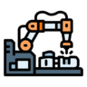 Icono Robótica, brazo, robot, tecnología, tech