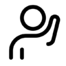 手势, 嗨, 手, 你好, 相互作用, 问候 图标