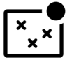 分散, 情节, 轮廓, 贴牌 图标