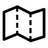 Kaart, lijn Pictogram