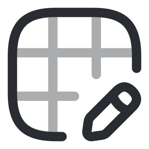 格, 编辑 图标
