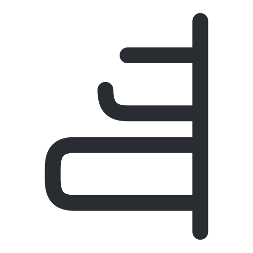 对齐, 右 图标
