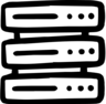 服务器, 数据库, 数据服务器 图标