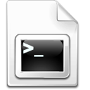 Icône script shell, terminal