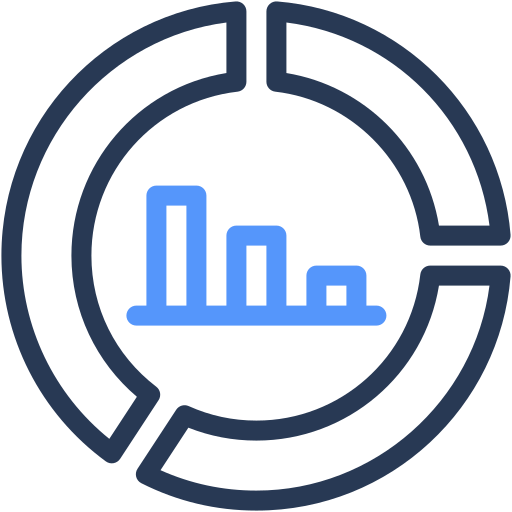 ชาร์ต, โดนัท, สถิติ, บาร์, เงิน, ธุรกิจ, analytics, ข้อมูล ไอคอน