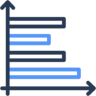 Finance, business, horizontal, elements, bar, infographic, graph, statistics, chart Icon