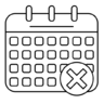 Agenda, datum, tijd, beheer, interface Pictogram