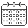 Agenda, datum, tijd, beheer, interface Pictogram
