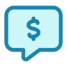 Communication, currency, finance, money, speech, bubble Icon