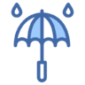 Veiligheid, voorjaar, weer, regenachtig, paraplu Pictogram