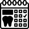Datum, en, tijd, agenda, plannen, tandheelkundige Pictogram