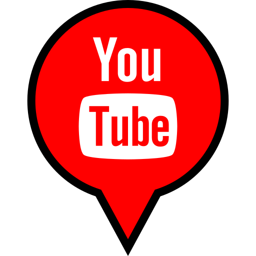 导航, 指针, 销, youtube上的, 标志 图标