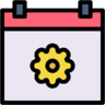 Plannen, seizoen, lente, datum, agenda, tijd Pictogram